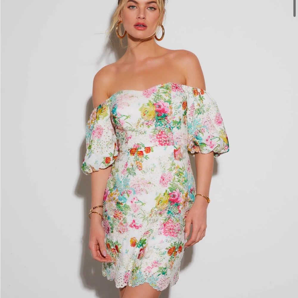 Ariana Off The Shoulder Floral Mini Dress - Perfect condition!